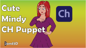 Cute Mindy Adobe CH Puppet (Adobe Character Animator Puppet) Adobe Character Animator Puppet Adobe Ch Puppet