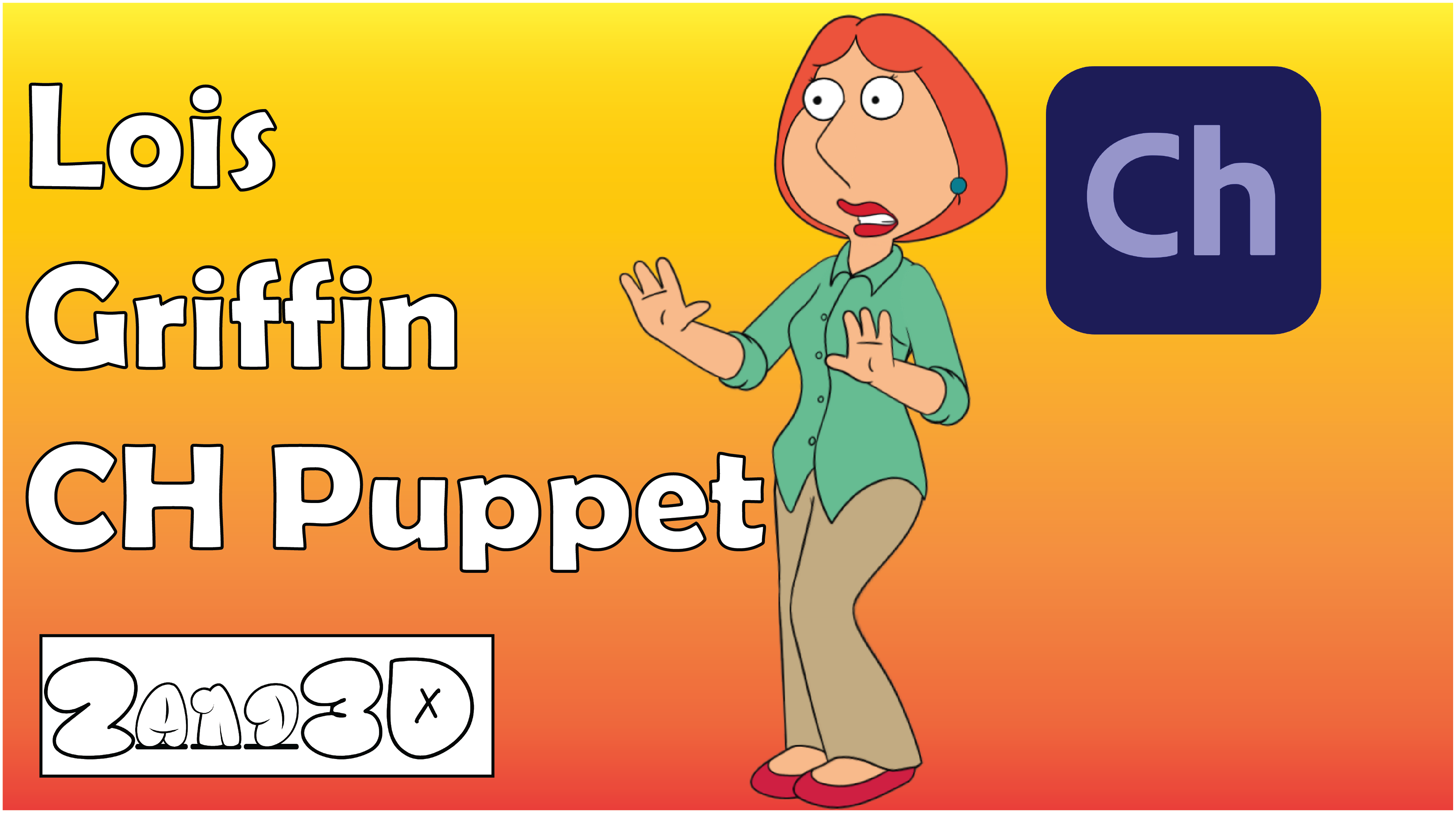 Lois Griffin from Family Guy CH Puppet (Original version) Adobe Character Animator Puppet Adobe Ch Puppet