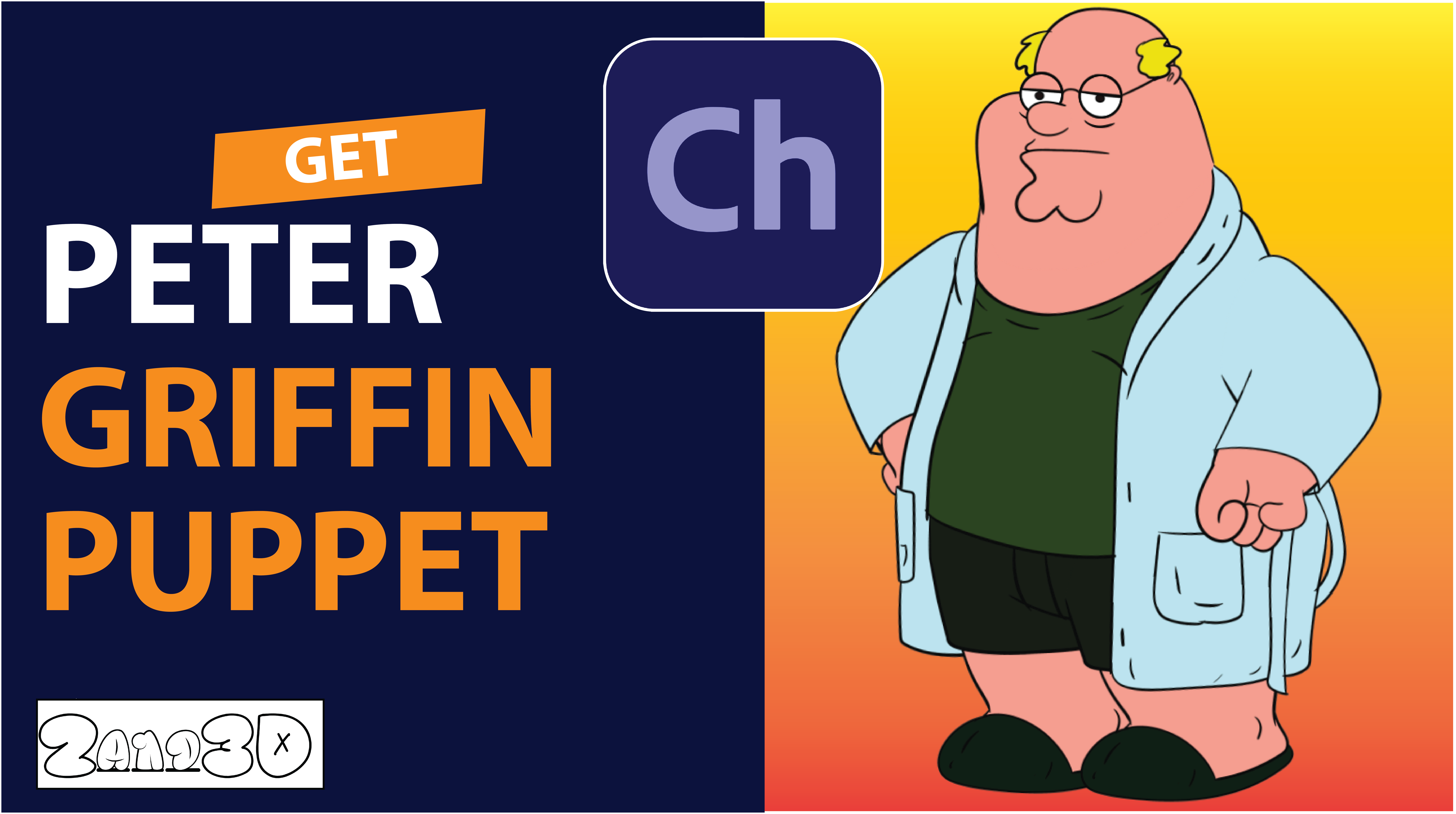 Peter Griffin from Family Guy CH Puppet (Variation version) Adobe Character Animator Puppet Adobe Ch Puppet